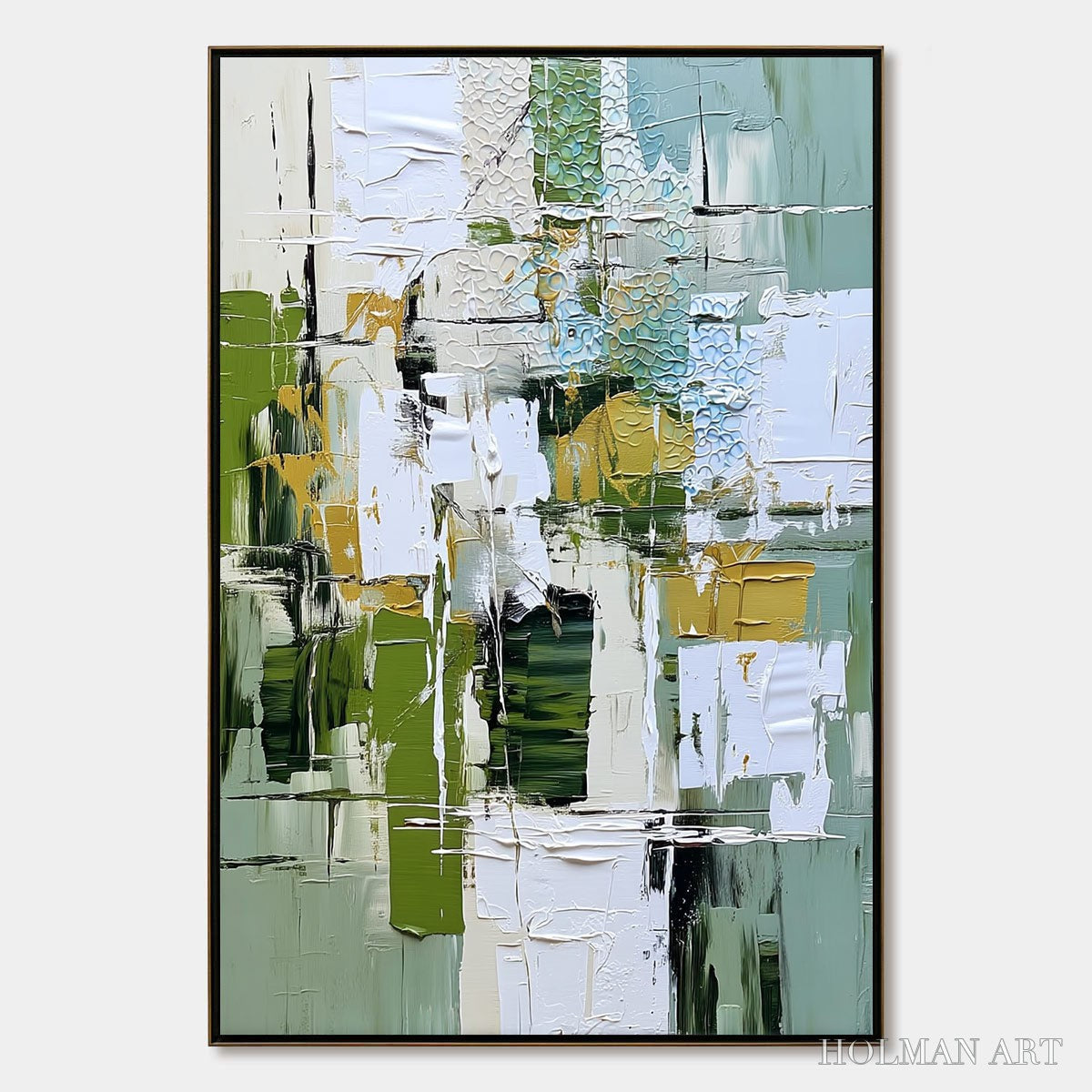 HOLMAN ART Terrace View – Textured Abstract Impasto Landscape Painting - image 1