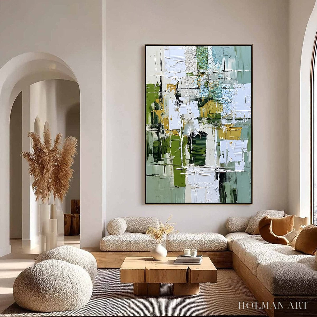 HOLMAN ART Terrace View – Textured Abstract Impasto Landscape Painting - image 4