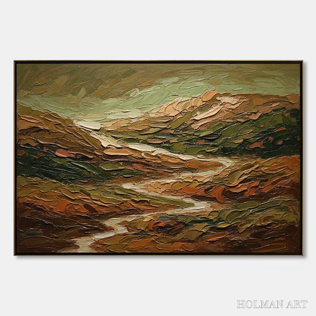 HOLMAN ART Terra Vista – Heavily Textured Abstract Landscape Oil Painting - image 1