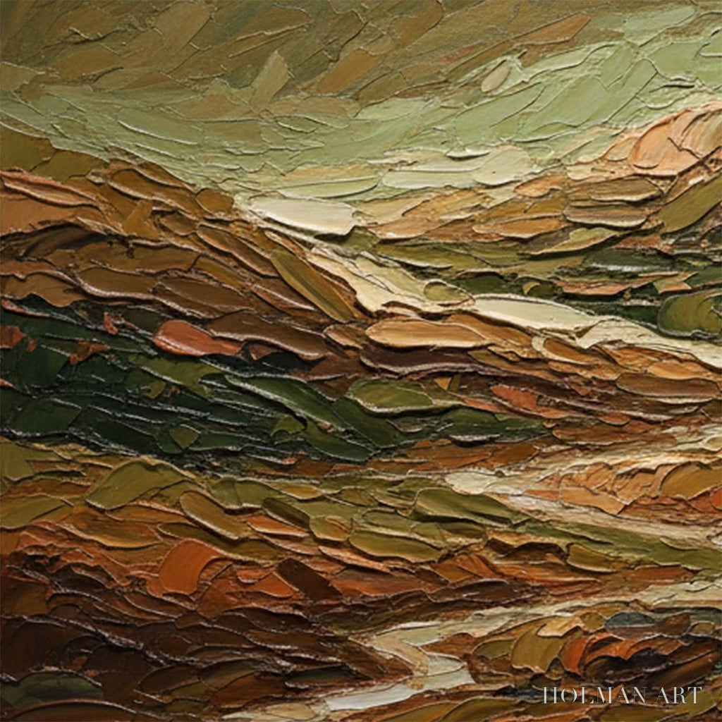 HOLMAN ART Terra Vista – Heavily Textured Abstract Landscape Oil Painting - image 3