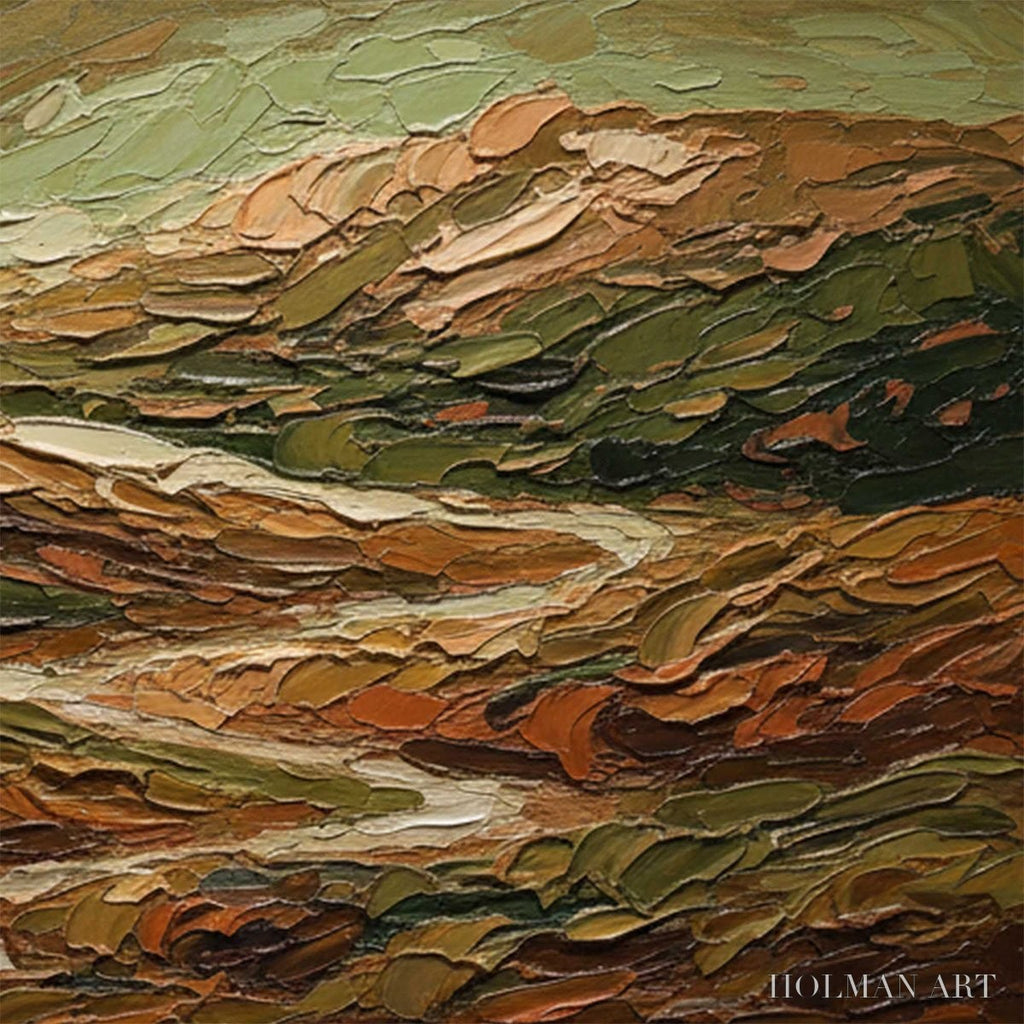 HOLMAN ART Terra Vista – Heavily Textured Abstract Landscape Oil Painting - image 5