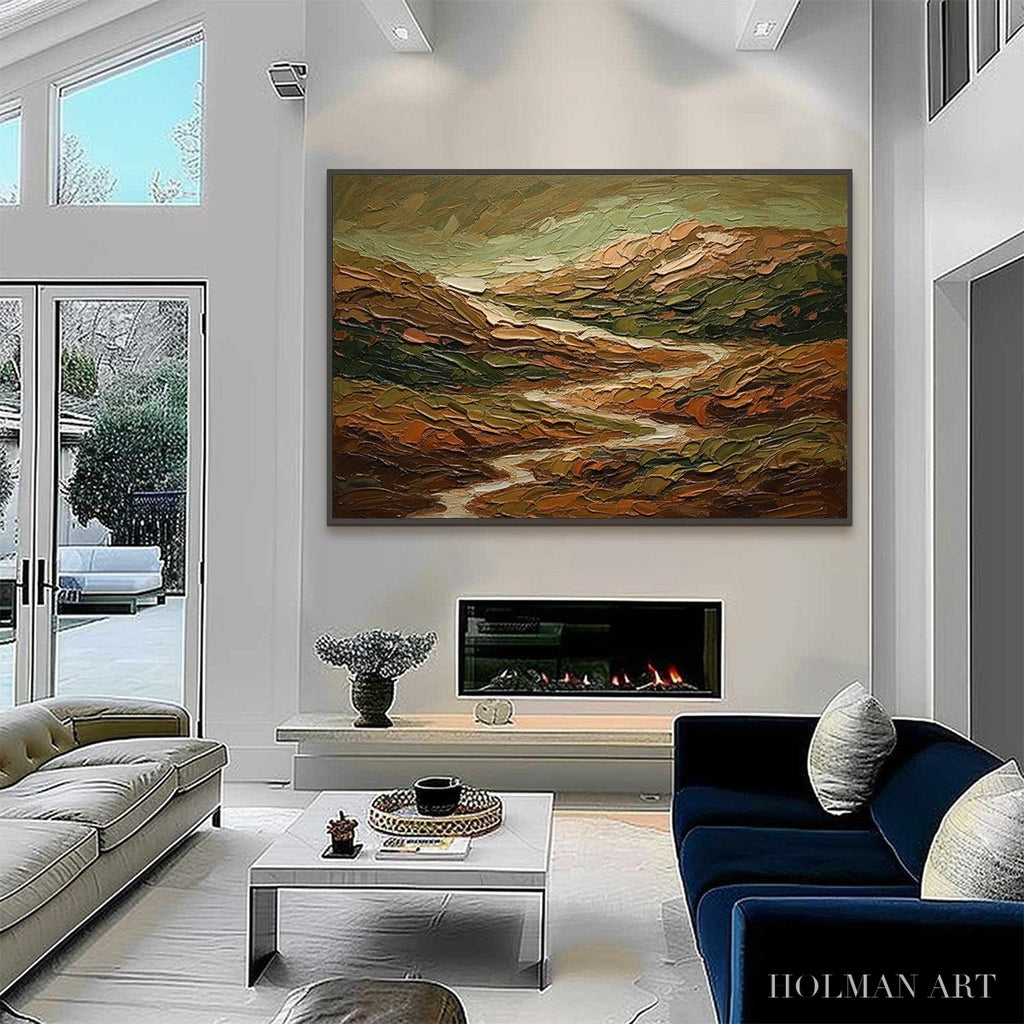 HOLMAN ART Terra Vista – Heavily Textured Abstract Landscape Oil Painting - image 6
