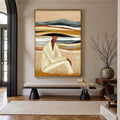 HOLMAN ART Earthen Repose – Textured Abstract Figurative Painting for Modern Decor - image 2