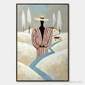 HOLMAN ART the Wanderer'S Path – Textured Figurative Landscape Painting - image 1