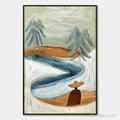 HOLMAN ART Coastal Reverie – Textured Wabi Sabi Coastal Landscape Painting - image 1