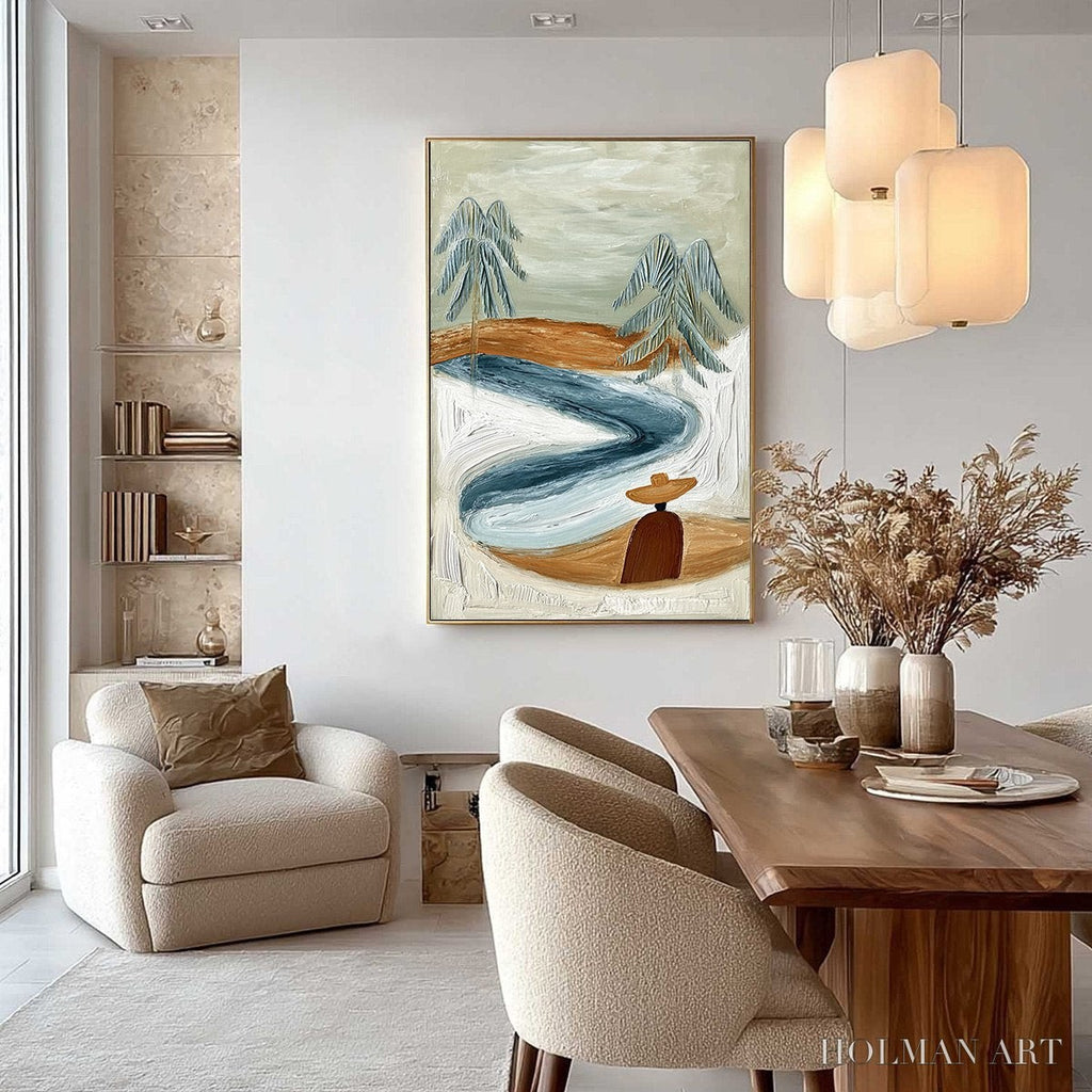 HOLMAN ART Coastal Reverie – Textured Wabi Sabi Coastal Landscape Painting - image 4