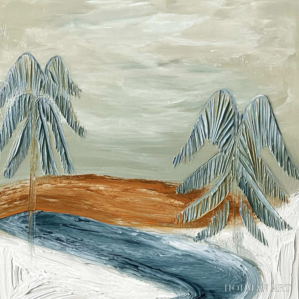 HOLMAN ART Coastal Reverie – Textured Wabi Sabi Coastal Landscape Painting - image 5