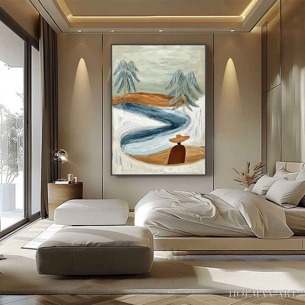 HOLMAN ART Coastal Reverie – Textured Wabi Sabi Coastal Landscape Painting - image 6