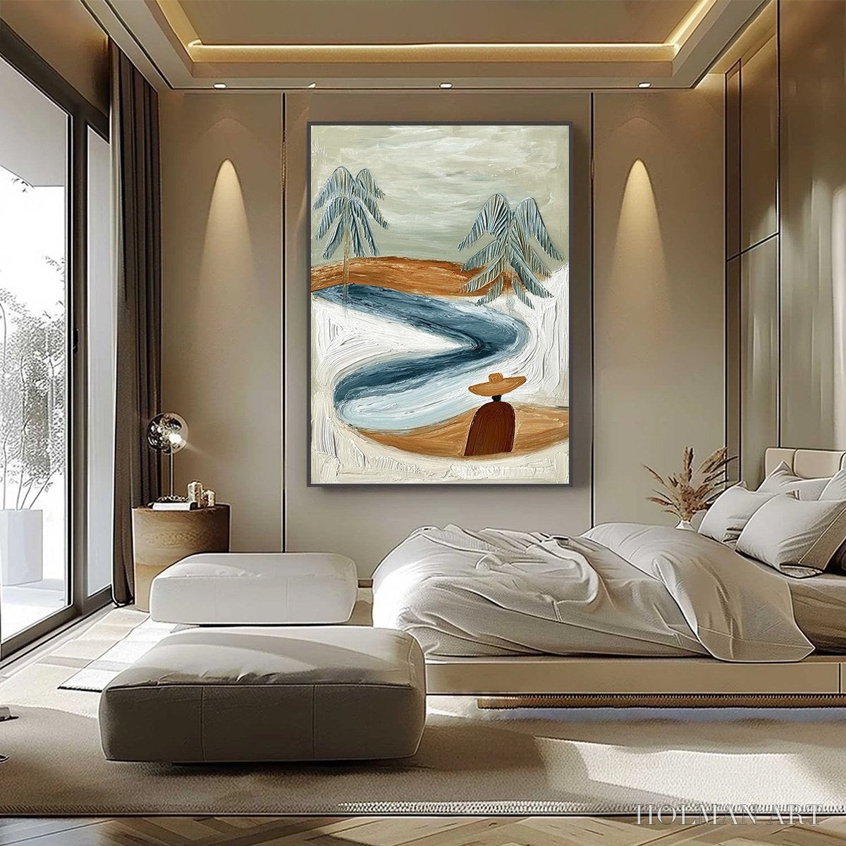HOLMAN ART Coastal Reverie – Textured Wabi Sabi Coastal Landscape Painting - image 6
