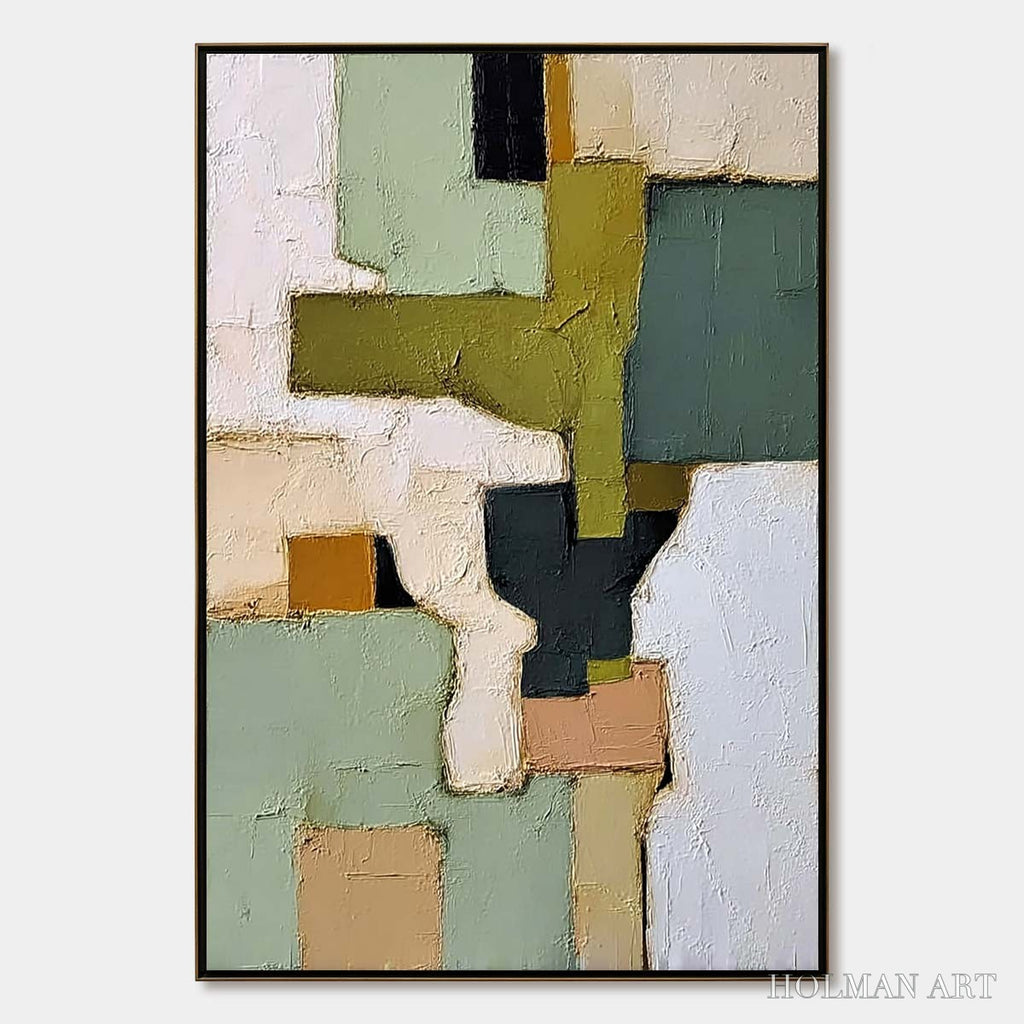 HOLMAN ART Terra Firma – Textured Wabi Sabi Abstract Oil Painting - image 1