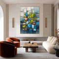HOLMAN ART Riverbed Gems – Textured Vertical Abstract Impasto - image 2
