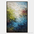 HOLMAN ART Lakeside Reverie – Textured Abstract Landscape Impasto Oil Painting - image 1