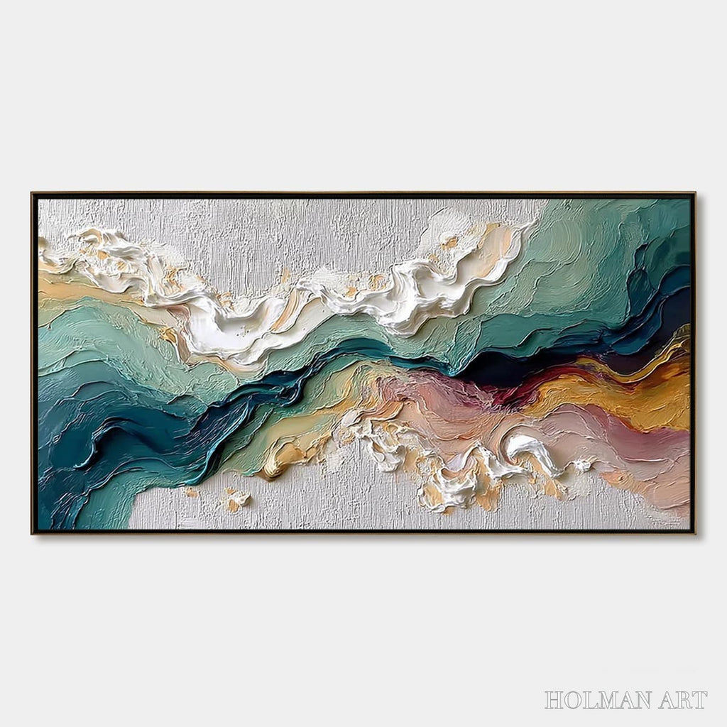 HOLMAN ART Terraflux – Large Abstract Landscape Heavy Texture Palette Knife Painting - image 1