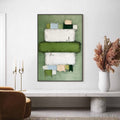 HOLMAN ART Greenfield Arena – Textured Abstract Sports Painting with Minimalist Green Tones - image 2