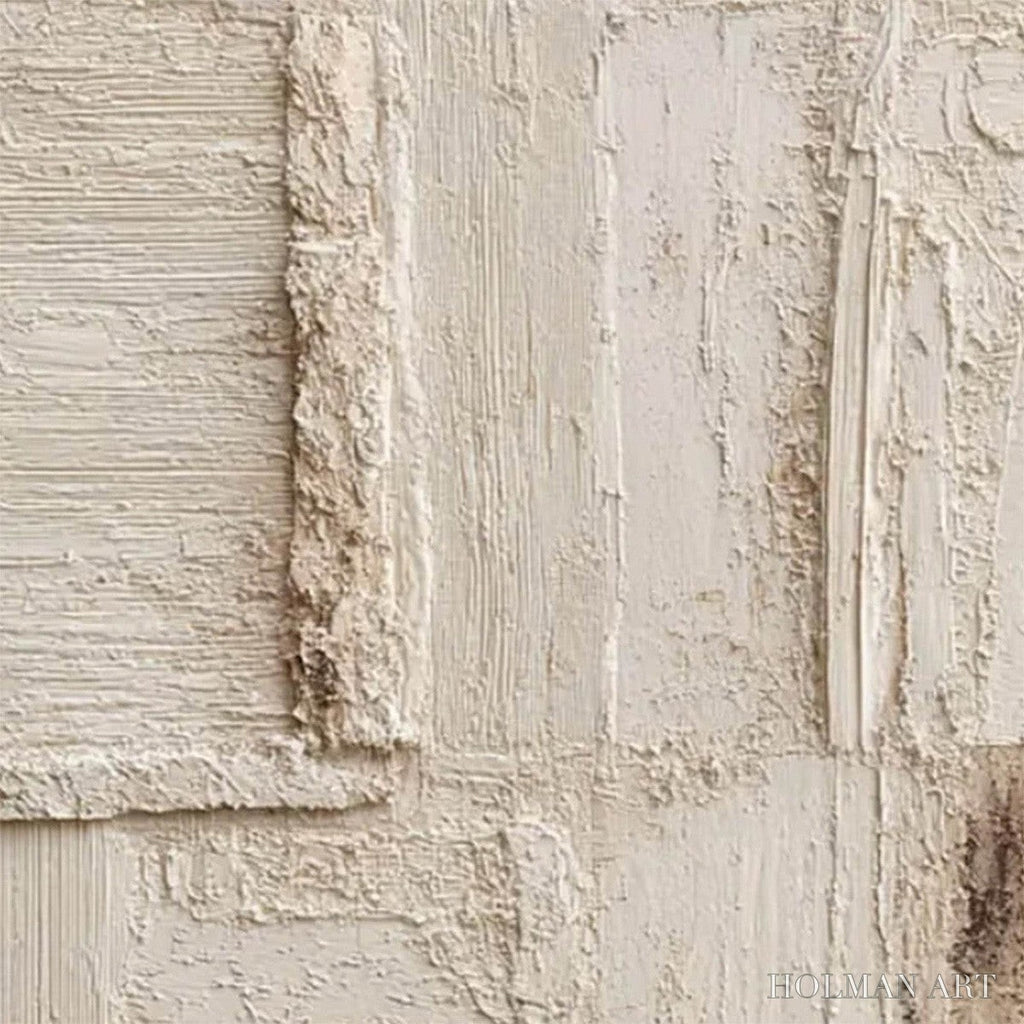 HOLMAN ART Strata – Textured Wabi Sabi Abstract Painting in Neutral Tones - image 5