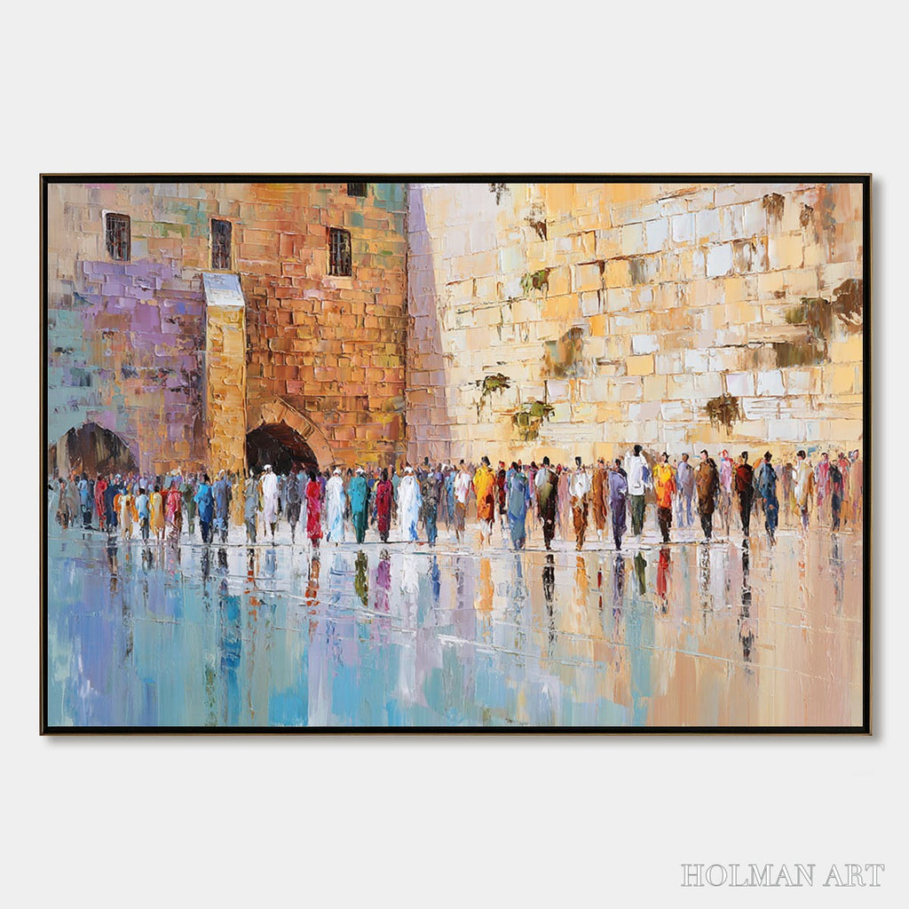 HOLMAN ART Stones of Reverence – Textured Palette Knife Painting of a Historic Pilgrimage - image 1