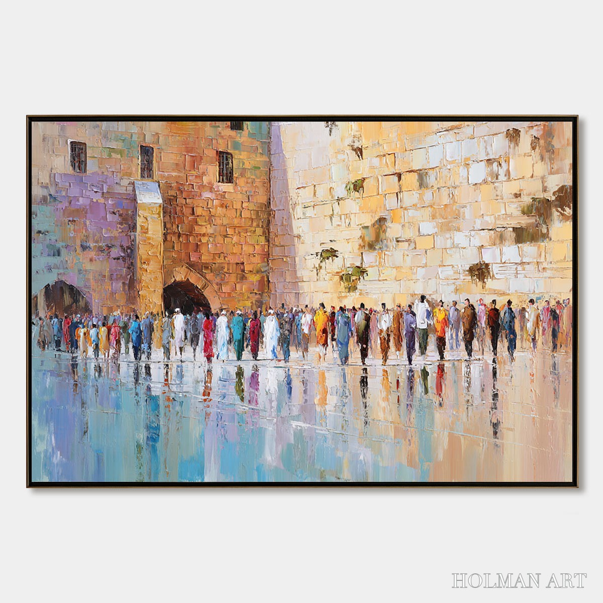 HOLMAN ART Stones of Reverence – Textured Palette Knife Painting of a Historic Pilgrimage - image 1