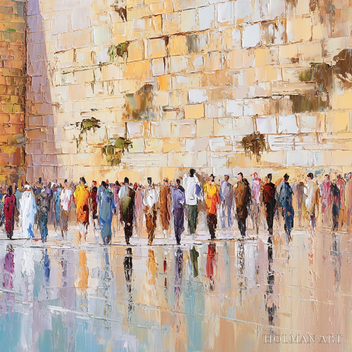 HOLMAN ART Stones of Reverence – Textured Palette Knife Painting of a Historic Pilgrimage - image 3