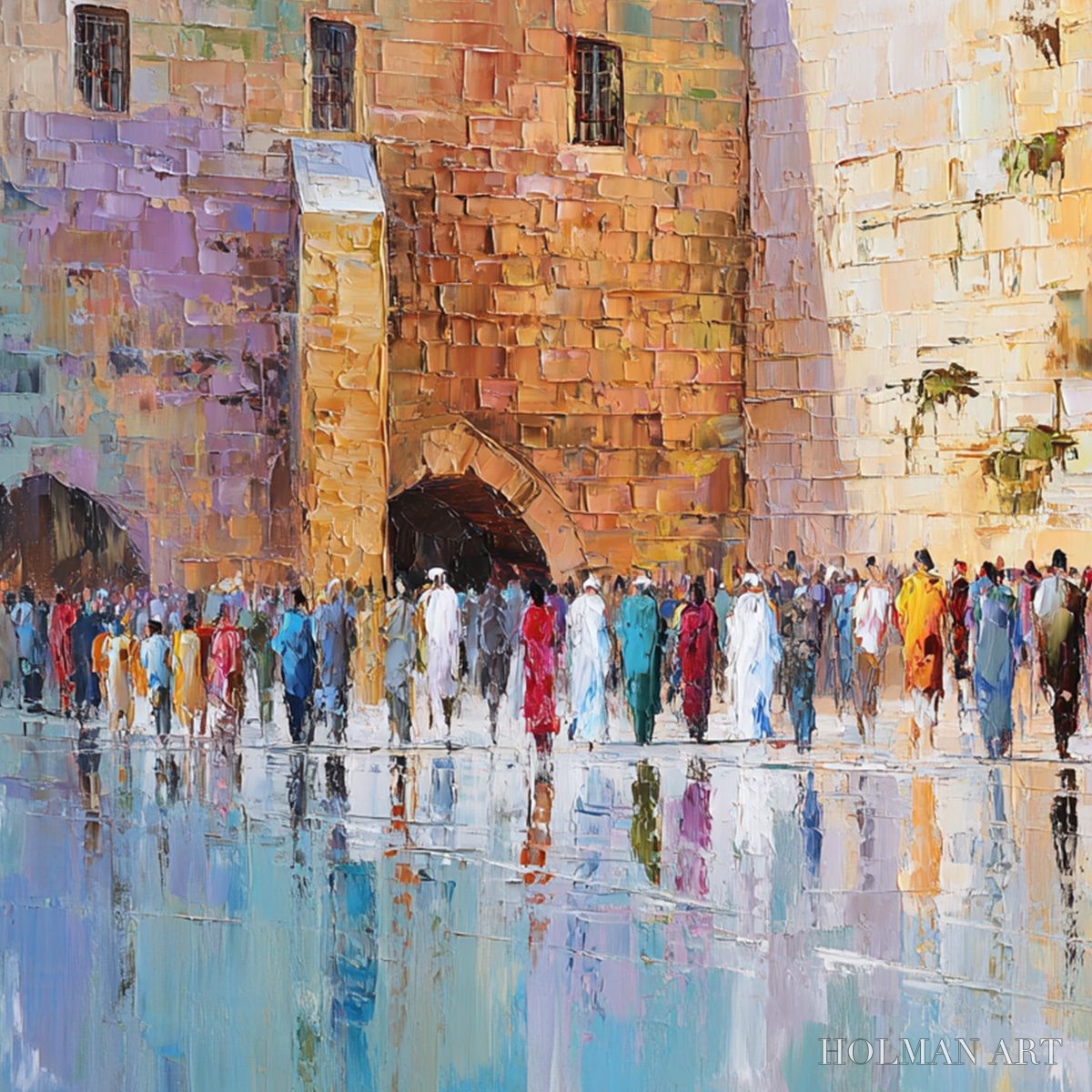 HOLMAN ART Stones of Reverence – Textured Palette Knife Painting of a Historic Pilgrimage - image 5