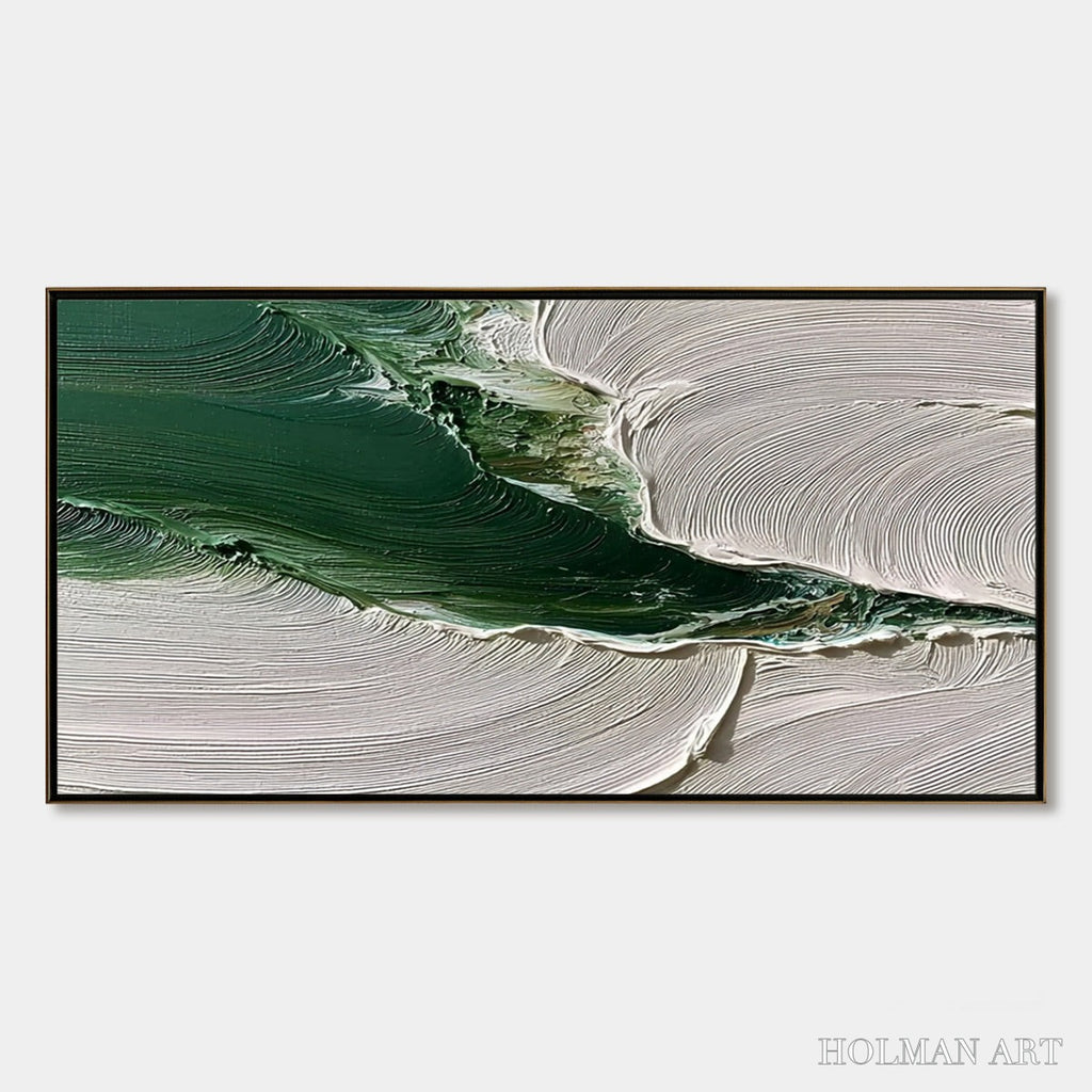 HOLMAN ART Verdant Rift – Heavy Texture Abstract Landscape Oil Painting - image 1