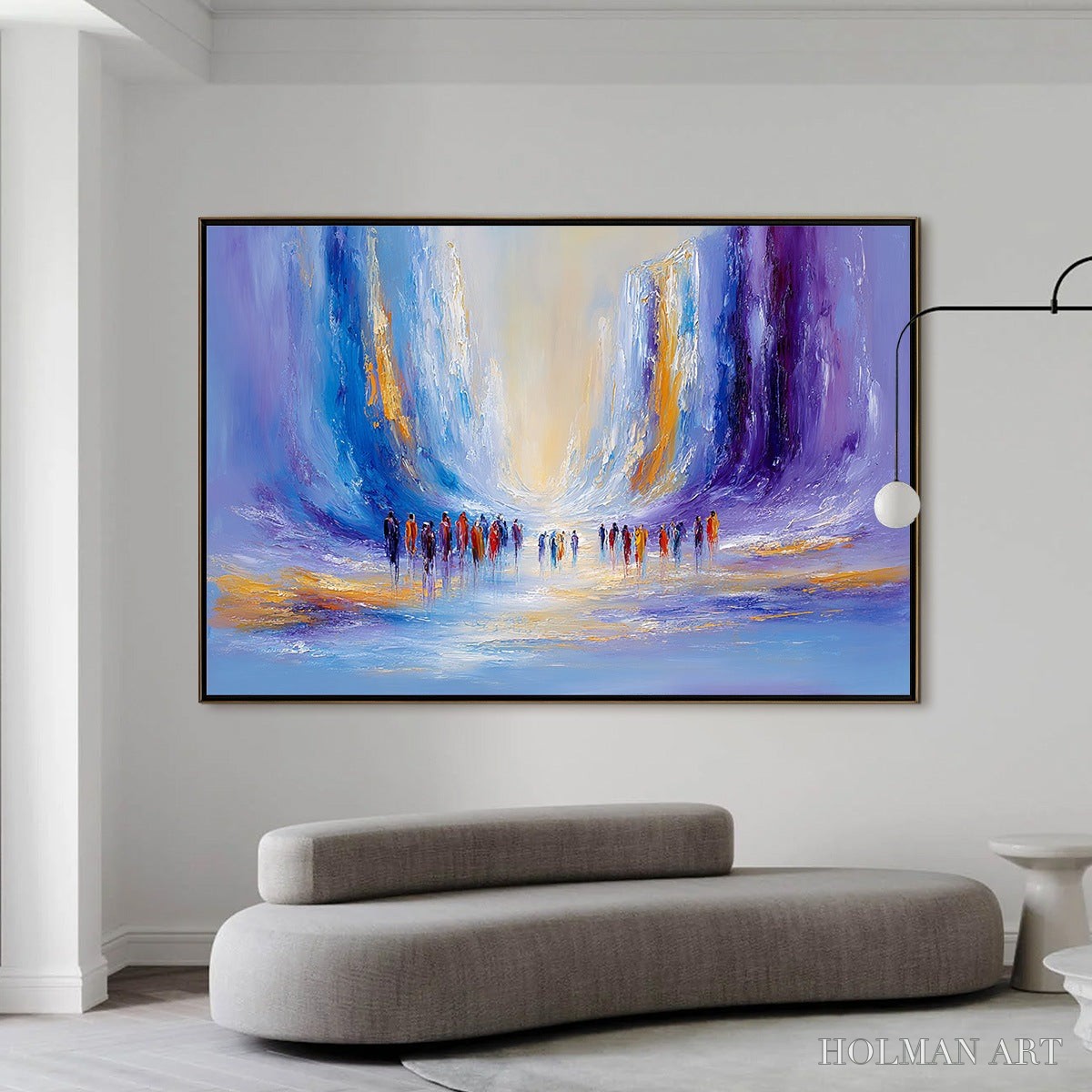 HOLMAN ART Convergence – Large Colorful Abstract Figurative Oil Painting - image 6
