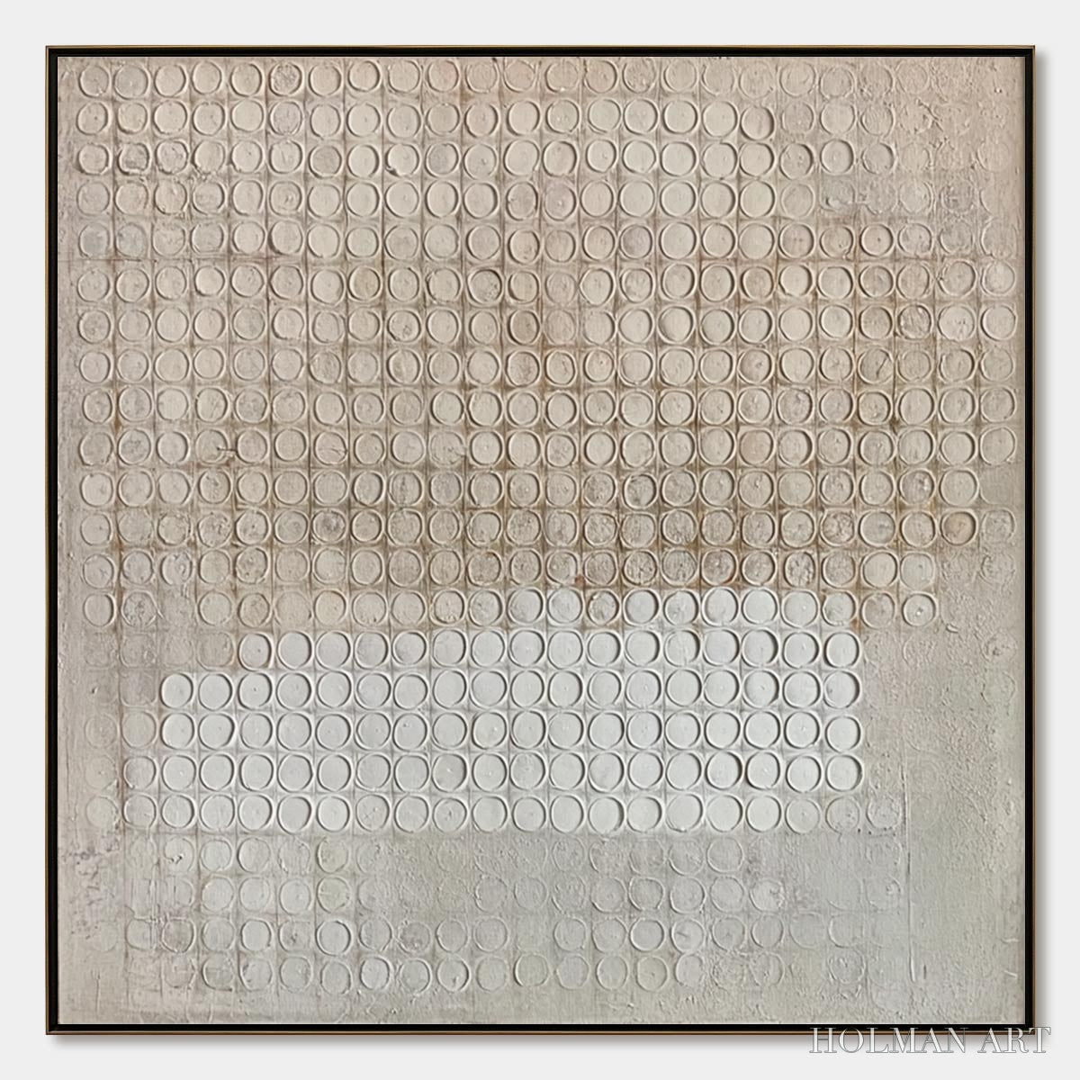 HOLMAN ART Silent Rhythm – Textured Wabi Sabi Abstract Painting in Neutral Tones - image 1