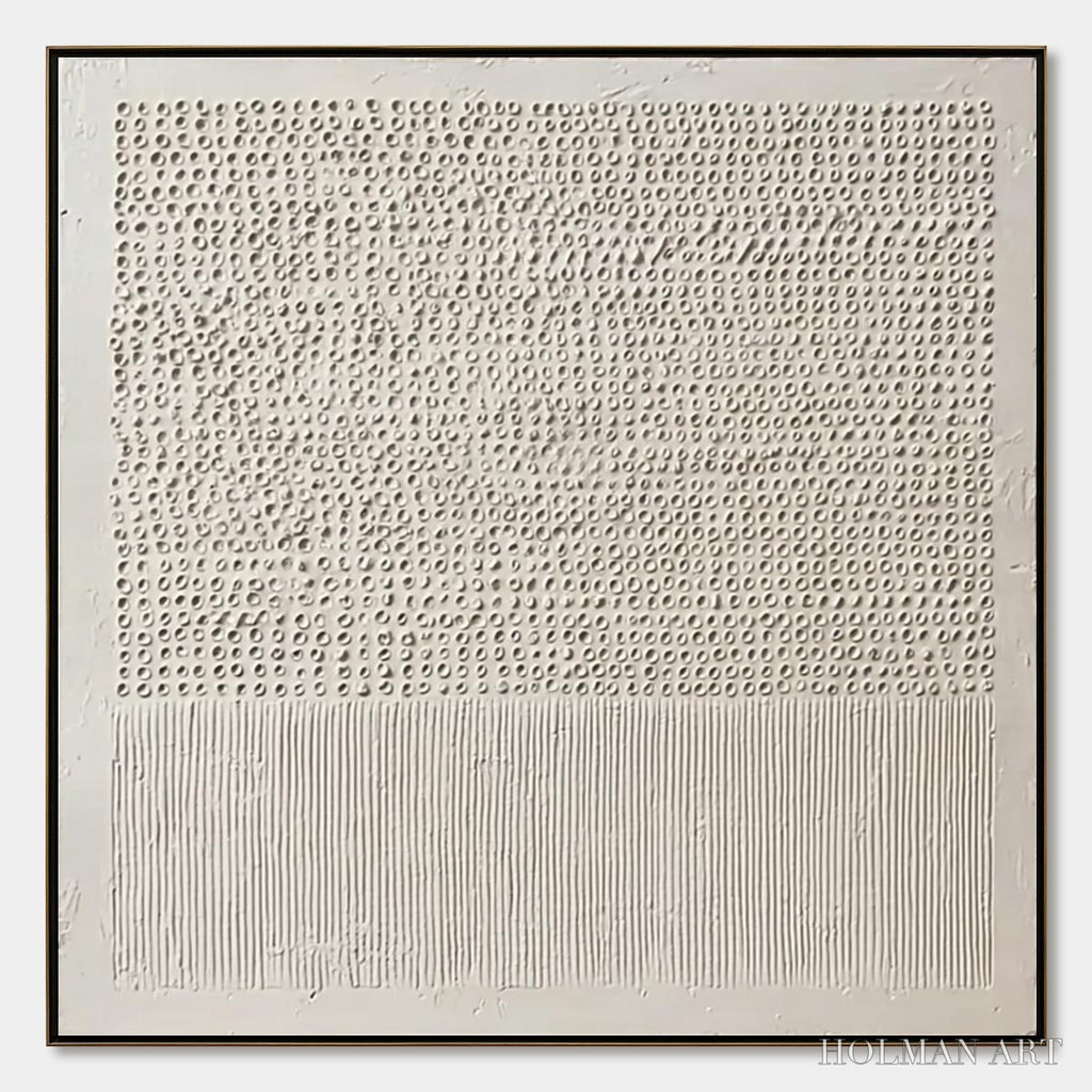 HOLMAN ART Codex of Calm – Large Square Textured Wabi Sabi Abstract Painting - image 1