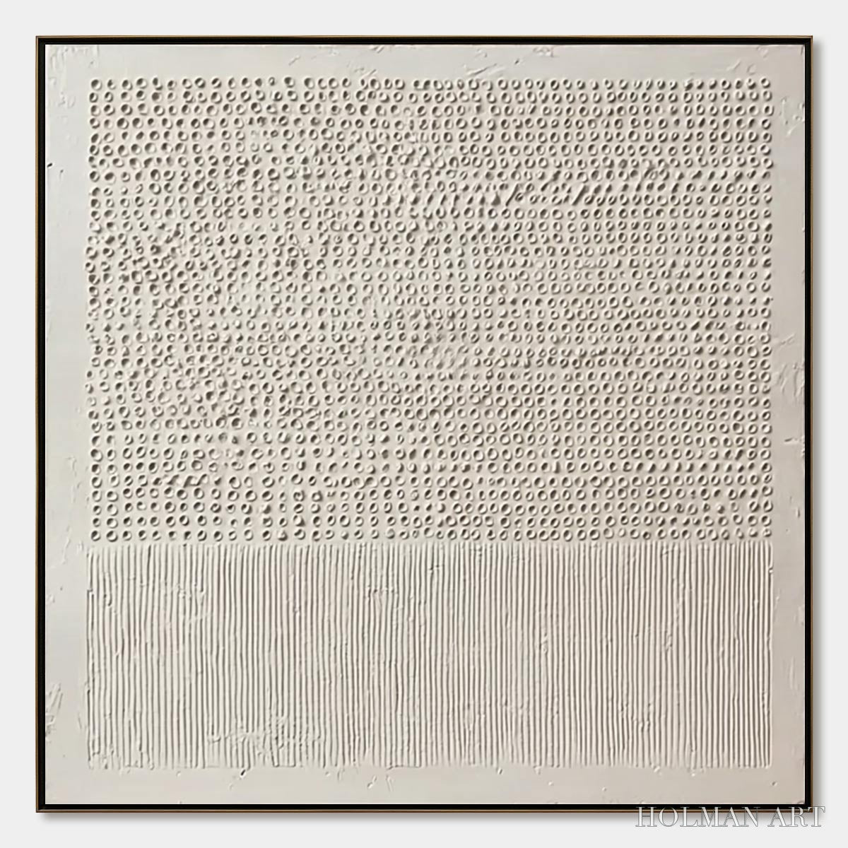 HOLMAN ART Codex of Calm – Large Square Textured Wabi Sabi Abstract Painting - image 1