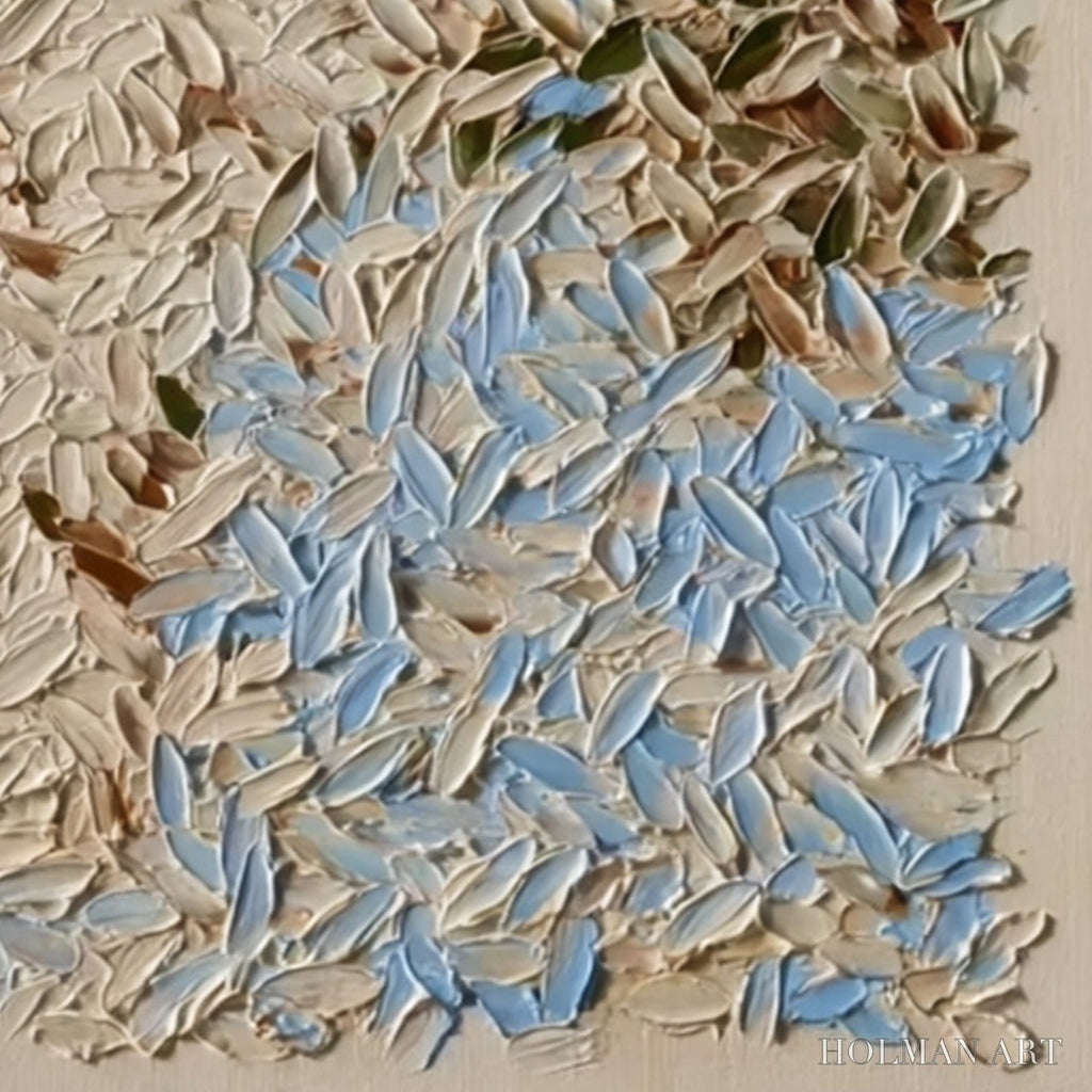 HOLMAN ART Earth'S Mosaic – Textured Wabi Sabi Abstract Landscape Oil Painting - image 3