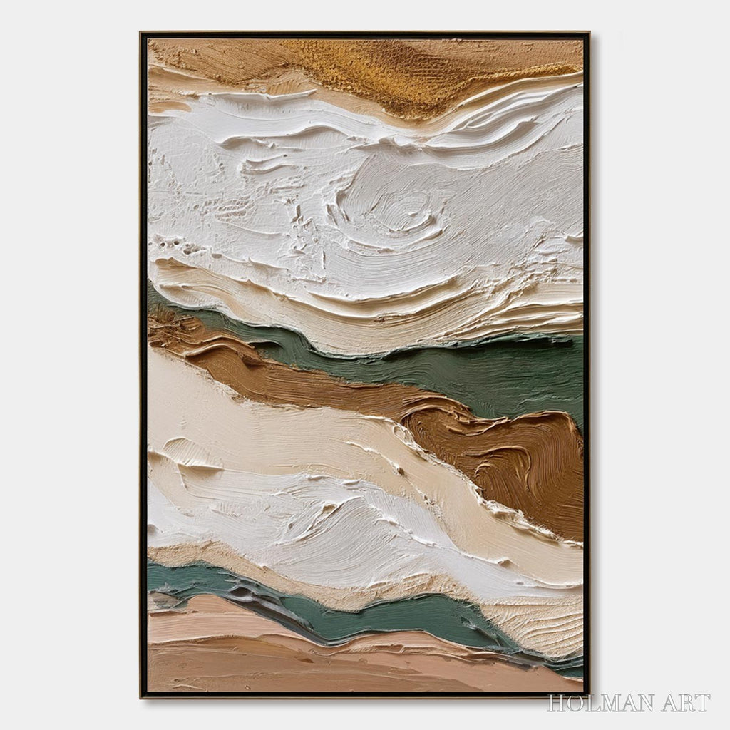 HOLMAN ART Terra Veins – Textured Wabi Sabi Abstract Earth Landscape Painting - image 1
