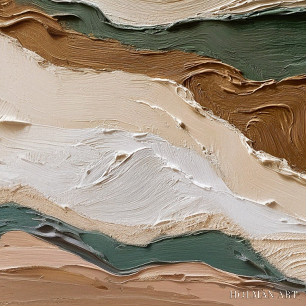 HOLMAN ART Terra Veins – Textured Wabi Sabi Abstract Earth Landscape Painting - image 3