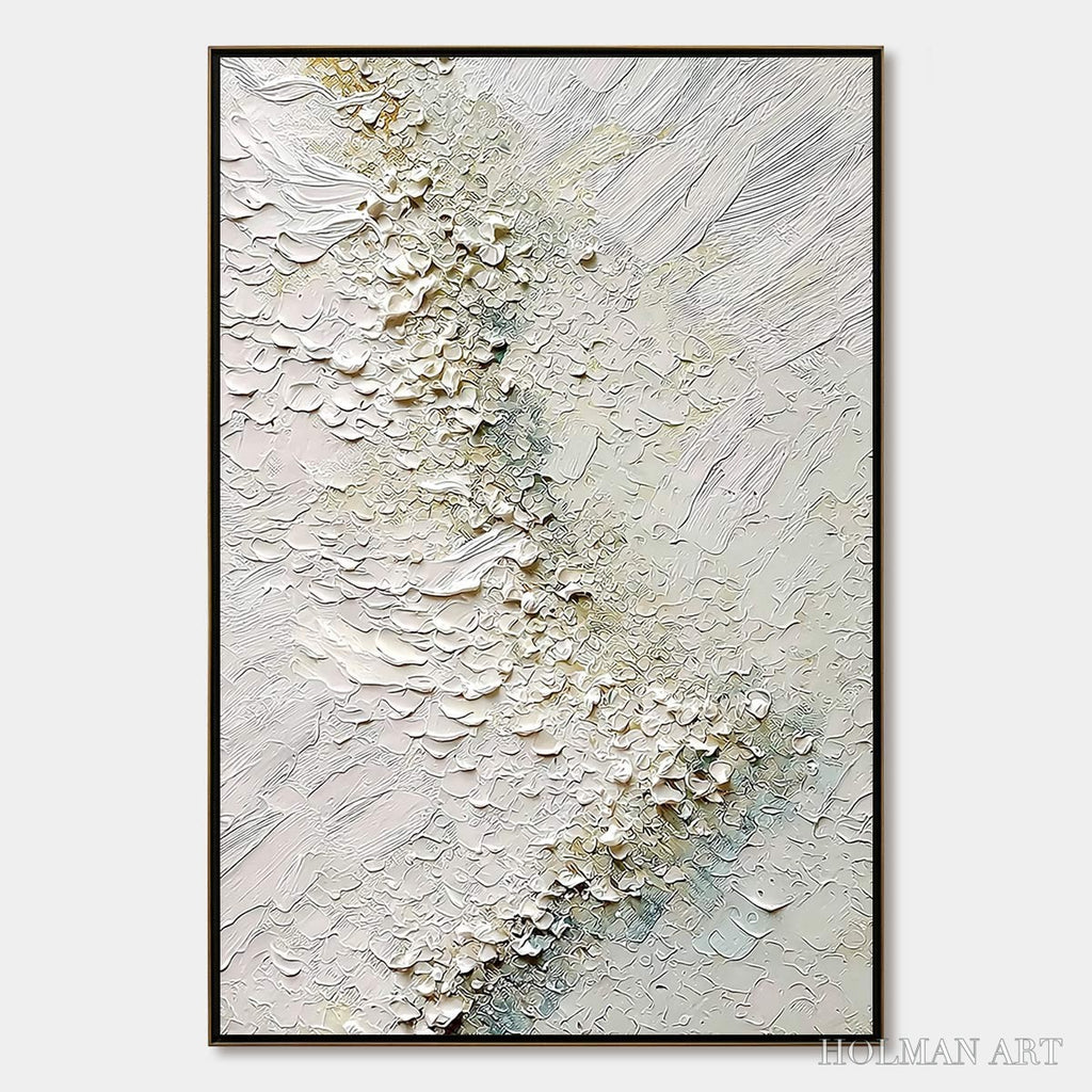 HOLMAN ART Aegean Foam – Heavily Textured Wabi Sabi Abstract Painting - image 1