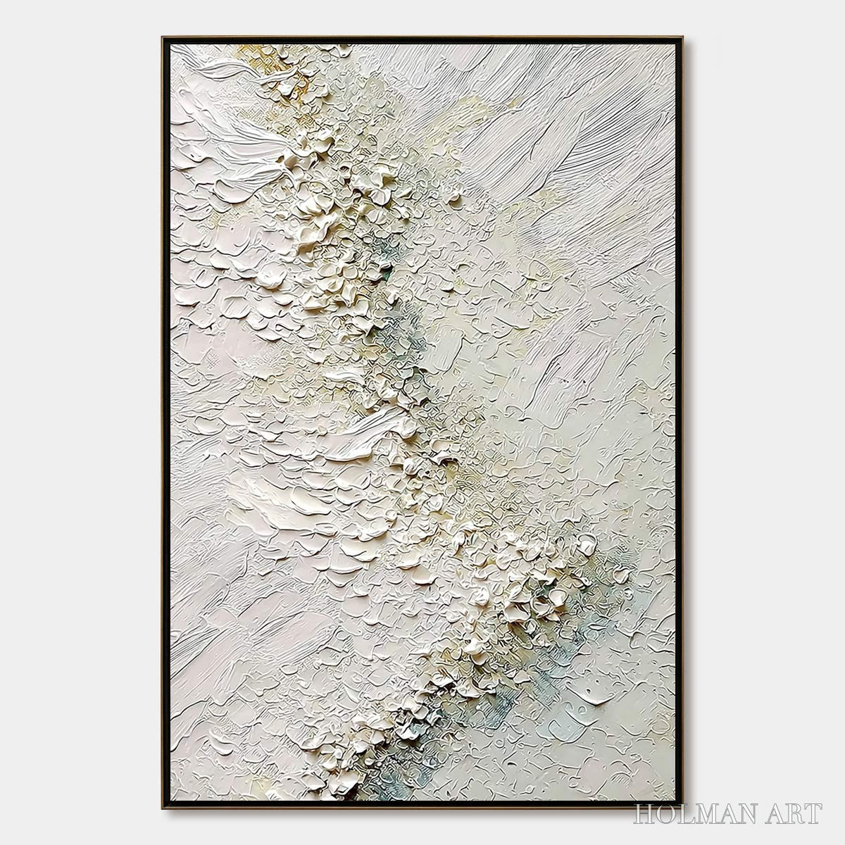 HOLMAN ART Aegean Foam – Heavily Textured Wabi Sabi Abstract Painting - image 1