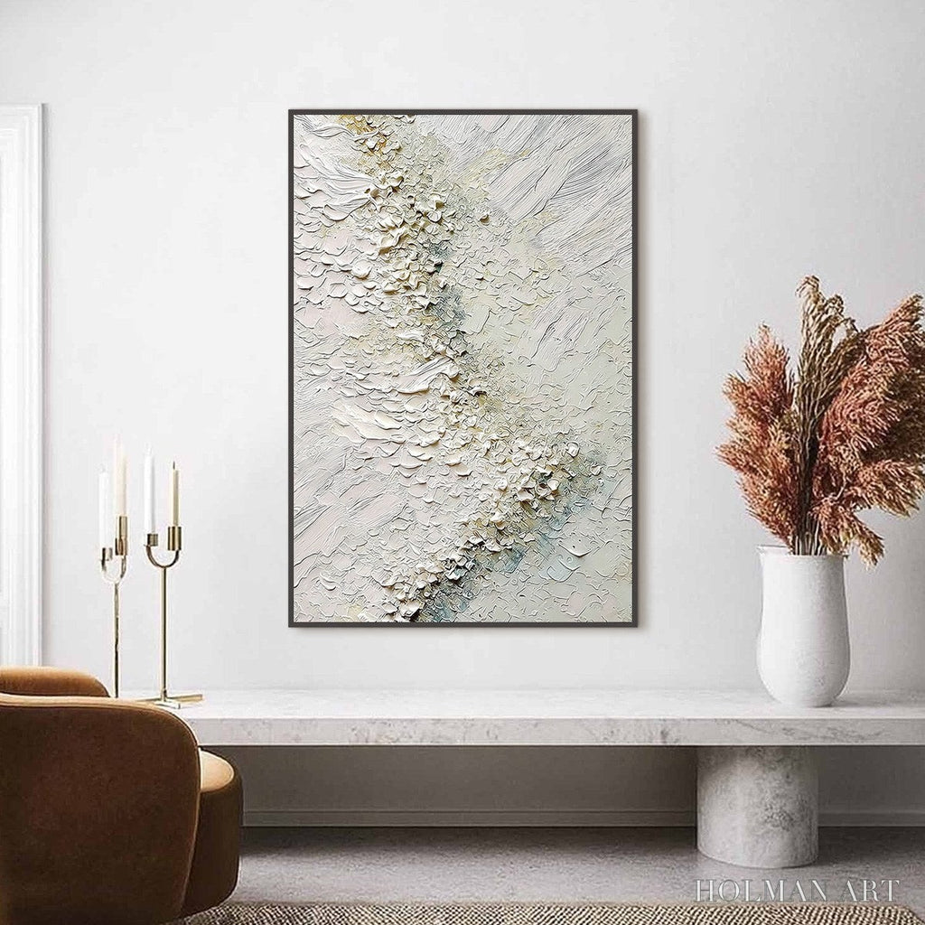 HOLMAN ART Aegean Foam – Heavily Textured Wabi Sabi Abstract Painting - image 2