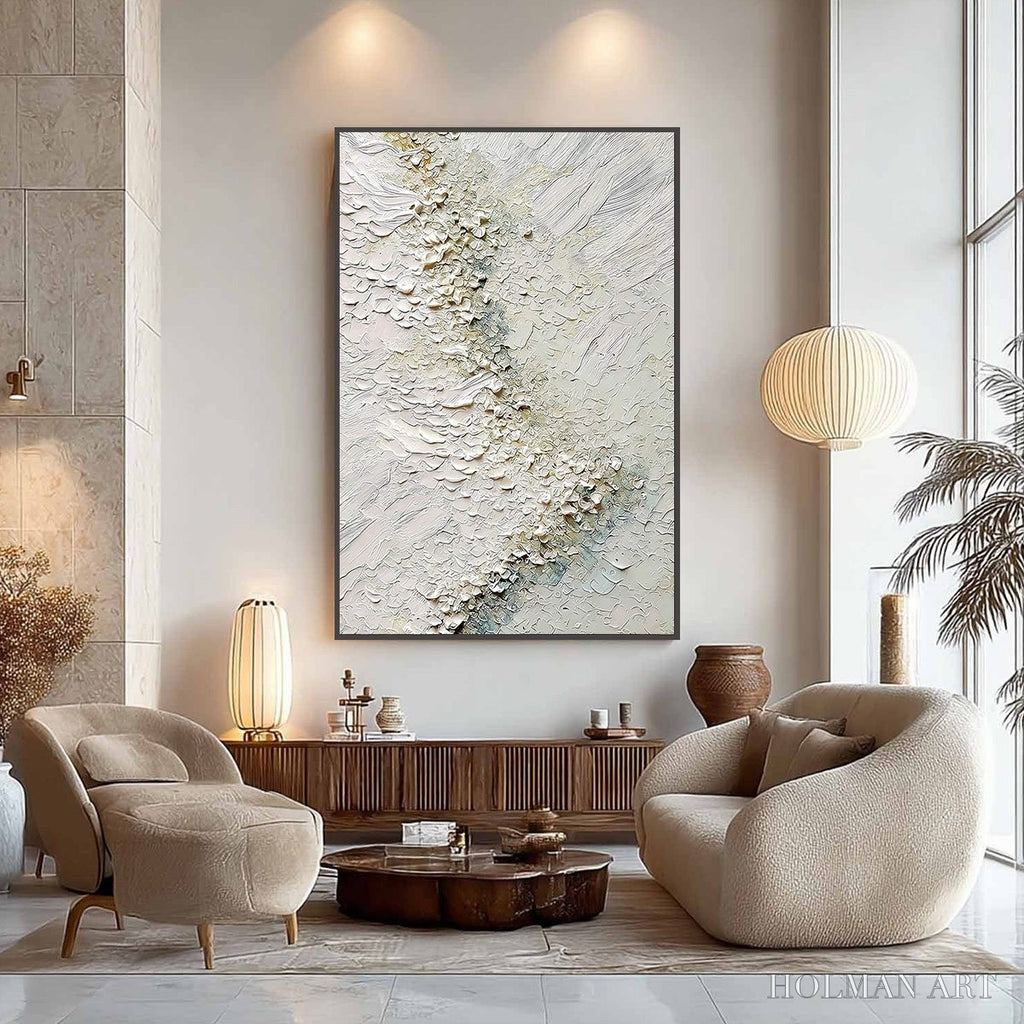 HOLMAN ART Aegean Foam – Heavily Textured Wabi Sabi Abstract Painting - image 4