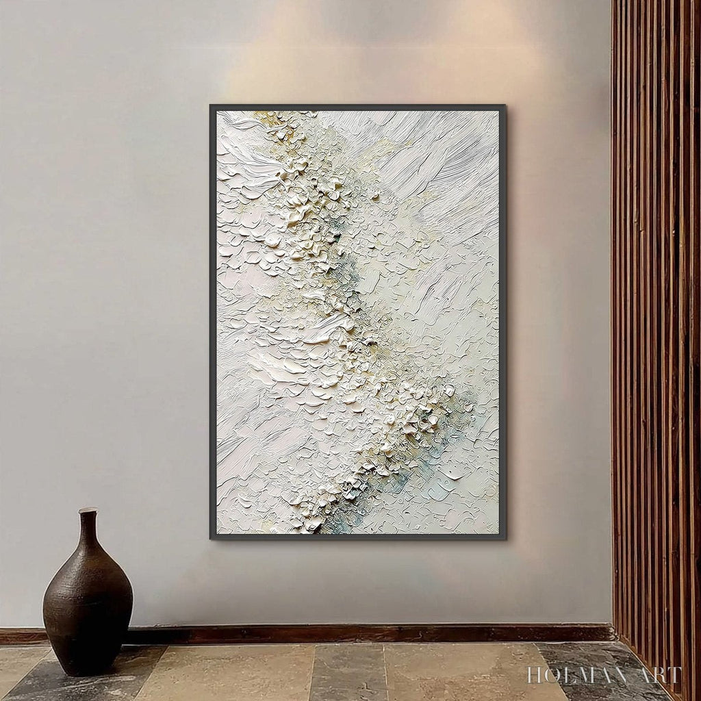 HOLMAN ART Aegean Foam – Heavily Textured Wabi Sabi Abstract Painting - image 6