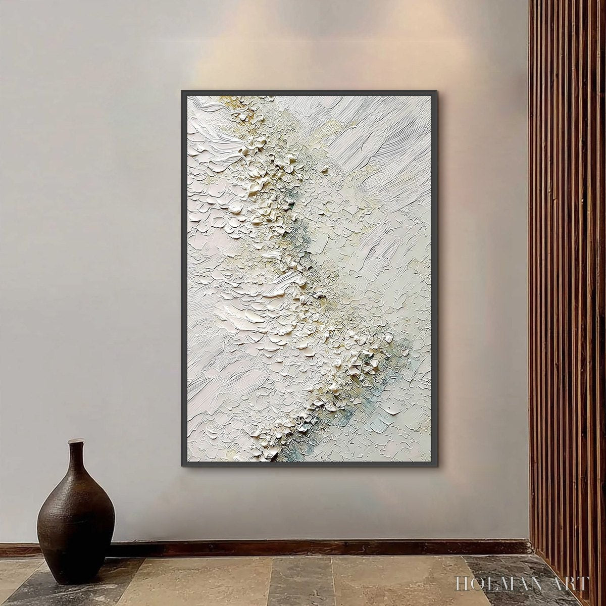 HOLMAN ART Aegean Foam – Heavily Textured Wabi Sabi Abstract Painting - image 6