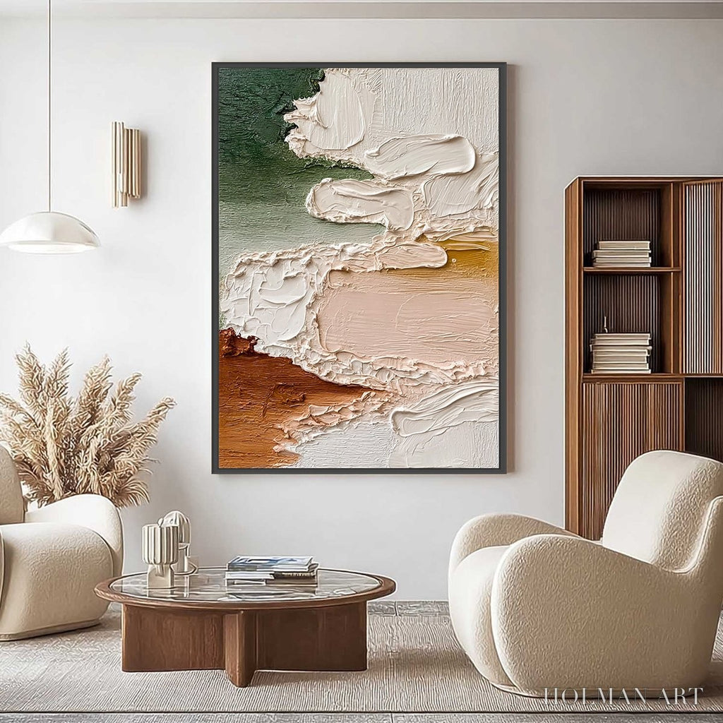 HOLMAN ART Earthen Veil – Textured Abstract Earth Tone Impasto - image 2