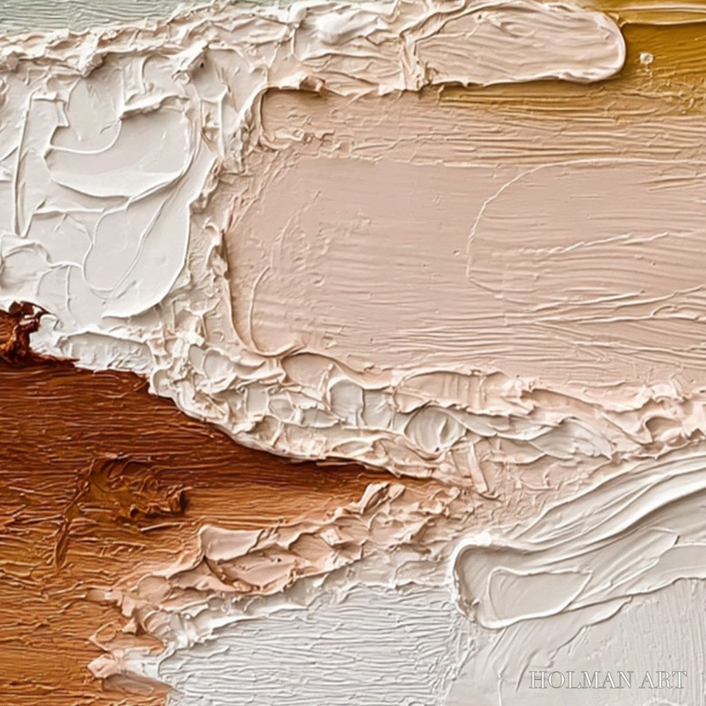 HOLMAN ART Earthen Veil – Textured Abstract Earth Tone Impasto - image 3