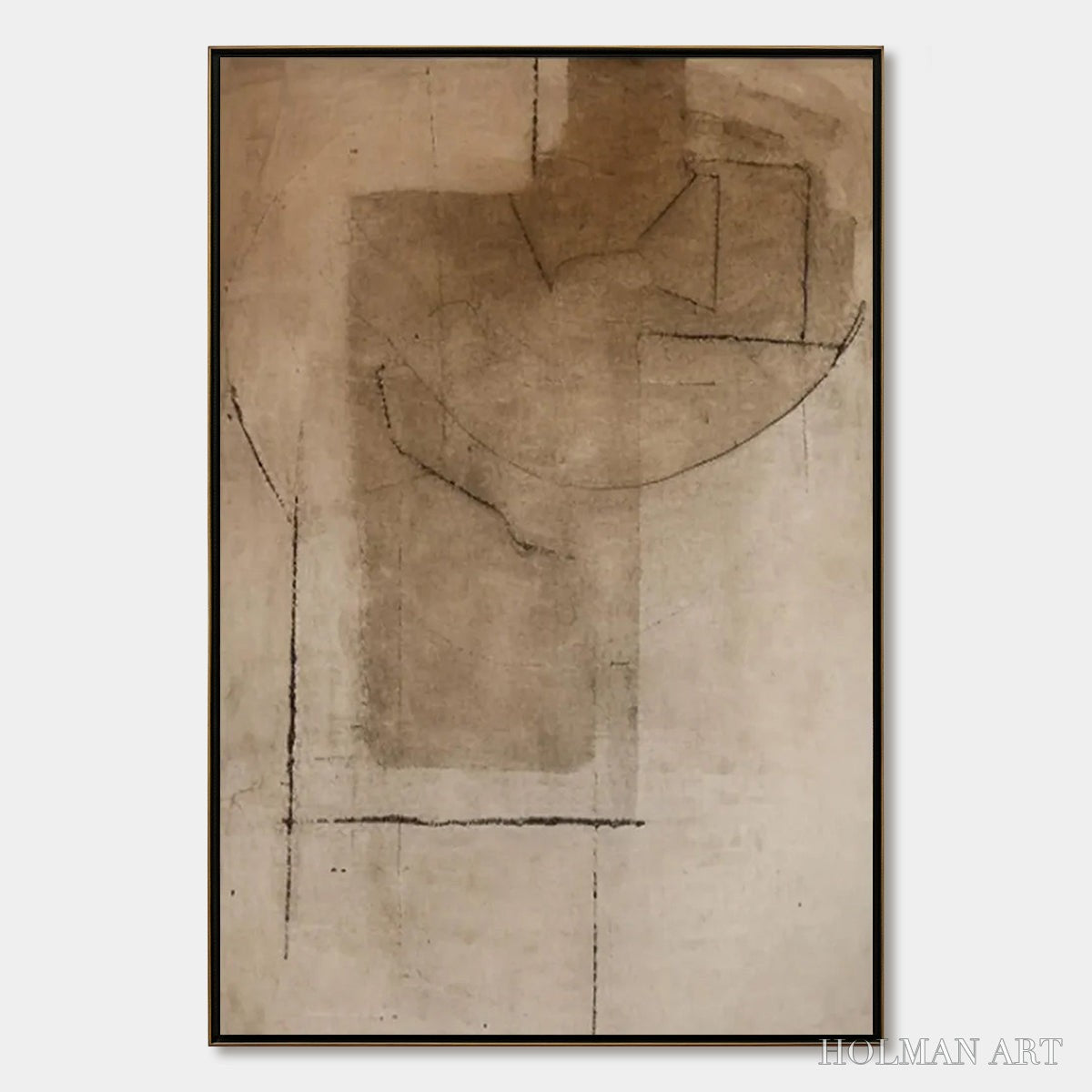 HOLMAN ART Terra Incognita – Wabi Sabi Inspired Textured Abstract Earth Tone Painting - image 1