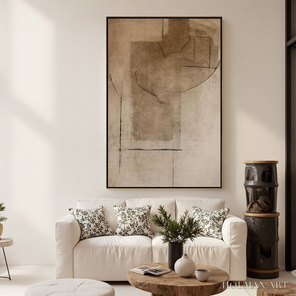 HOLMAN ART Terra Incognita – Wabi Sabi Inspired Textured Abstract Earth Tone Painting - image 4