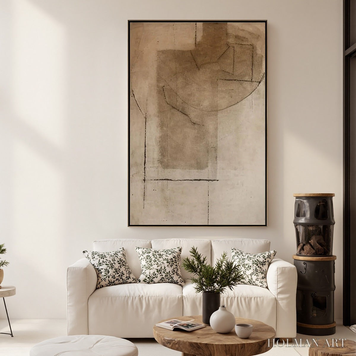 HOLMAN ART Terra Incognita – Wabi Sabi Inspired Textured Abstract Earth Tone Painting - image 4