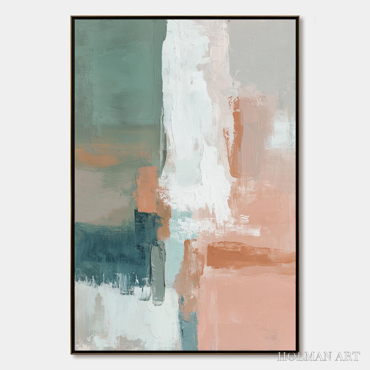 HOLMAN ART Coastal Echoes – Muted Tones Abstract Landscape Painting - image 1