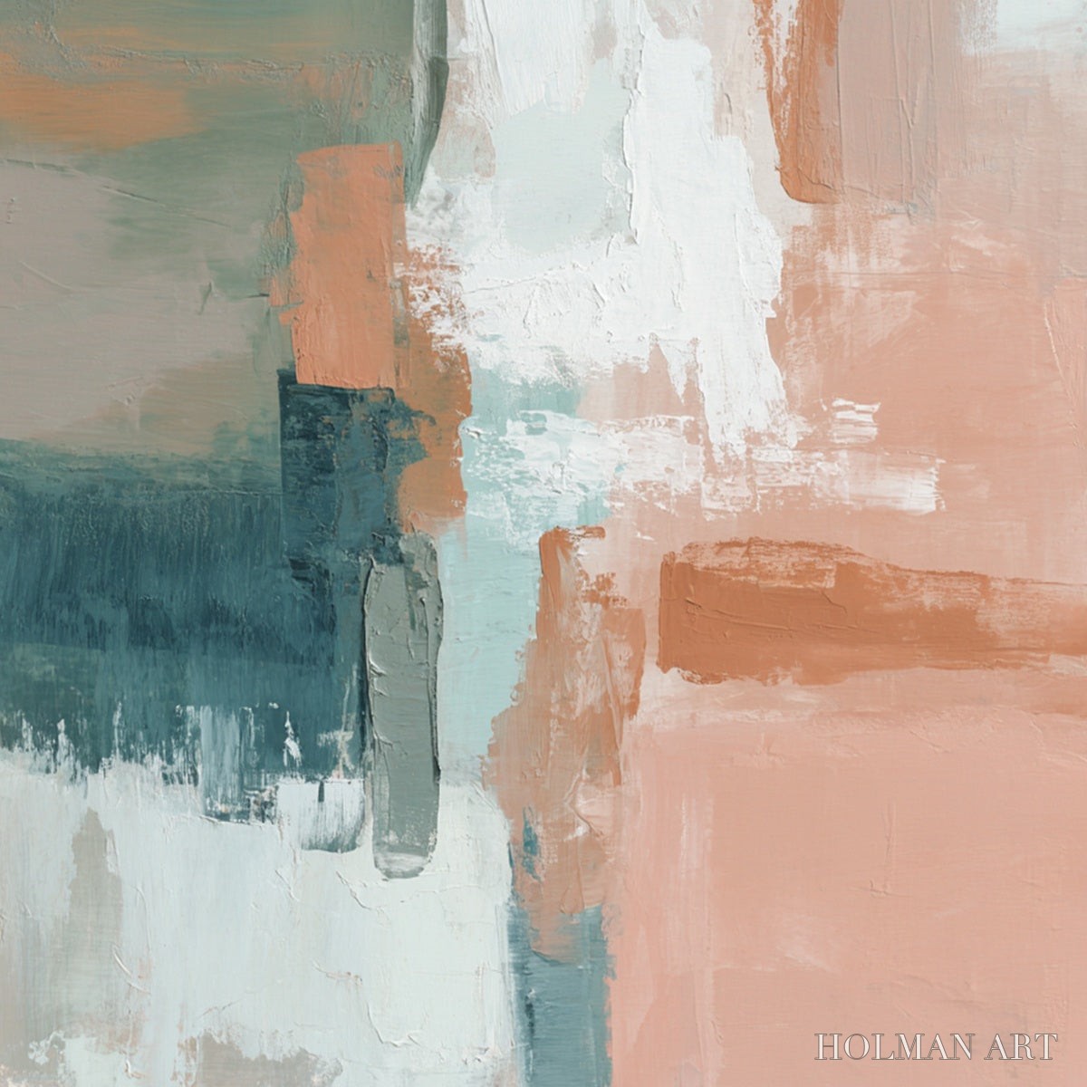 HOLMAN ART Coastal Echoes – Muted Tones Abstract Landscape Painting - image 3