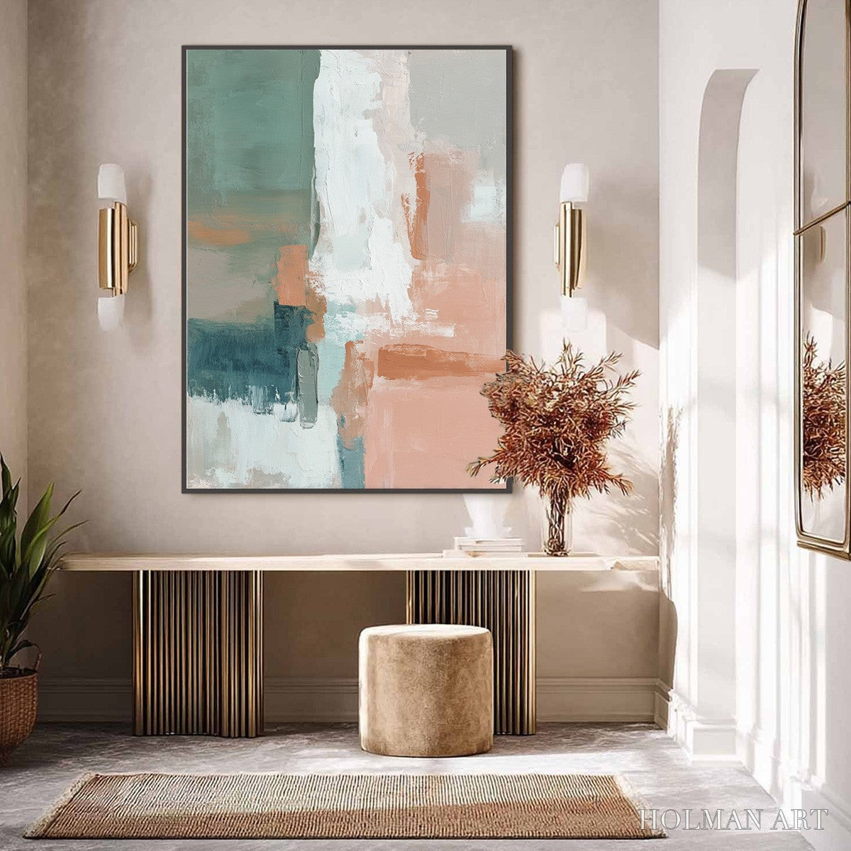 HOLMAN ART Coastal Echoes – Muted Tones Abstract Landscape Painting - image 4