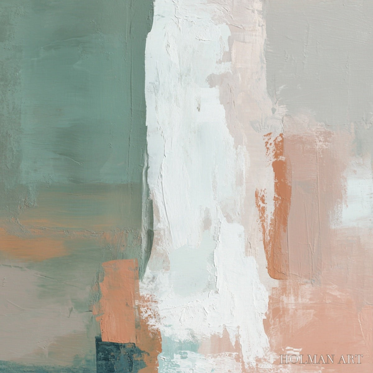 HOLMAN ART Coastal Echoes – Muted Tones Abstract Landscape Painting - image 5