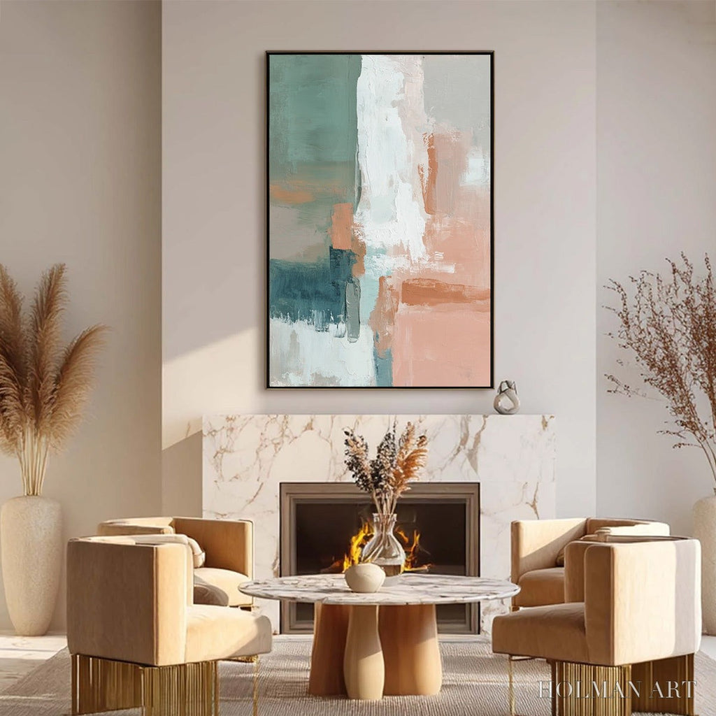 HOLMAN ART Coastal Echoes – Muted Tones Abstract Landscape Painting - image 6