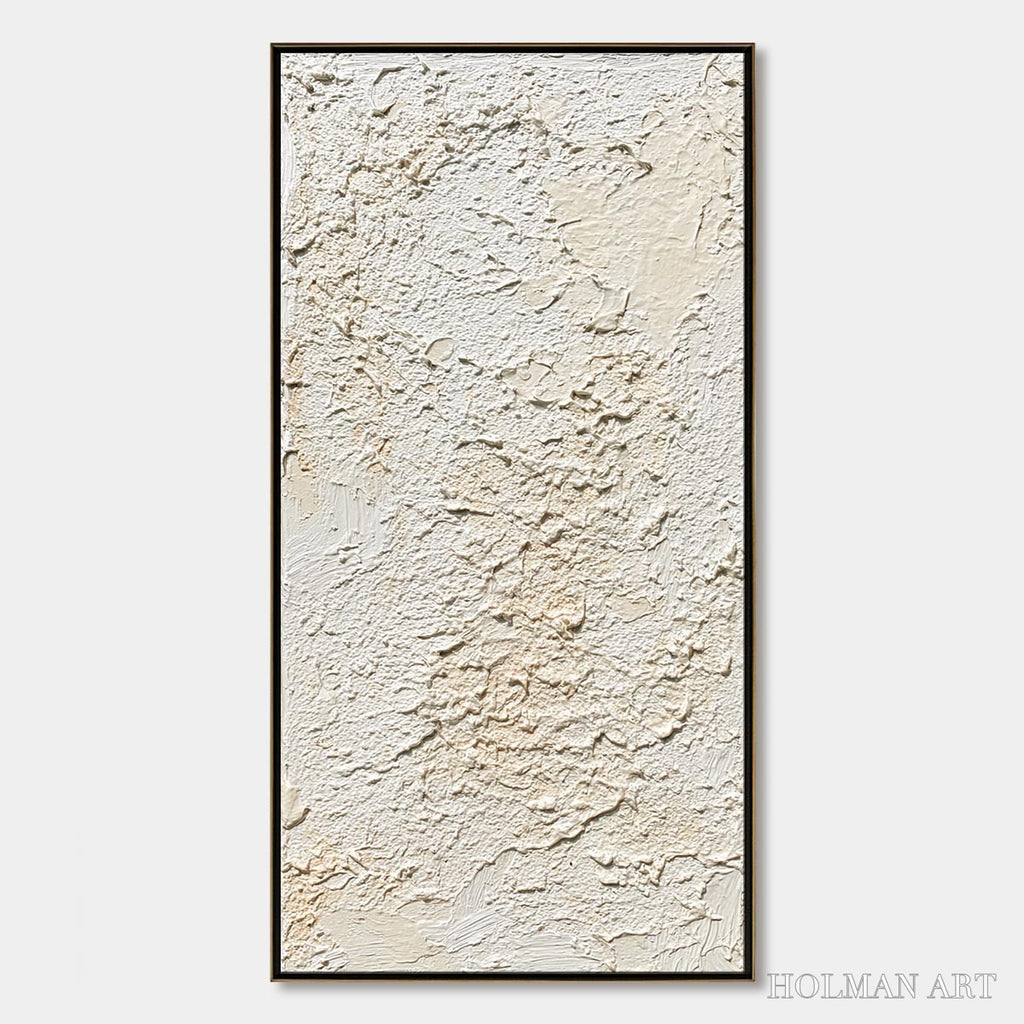 HOLMAN ART Terra Blanca – Heavy Texture Minimalist Wabi Sabi Painting - image 1