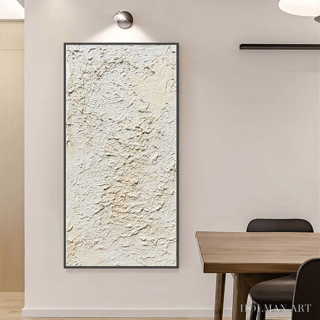 HOLMAN ART Terra Blanca – Heavy Texture Minimalist Wabi Sabi Painting - image 4