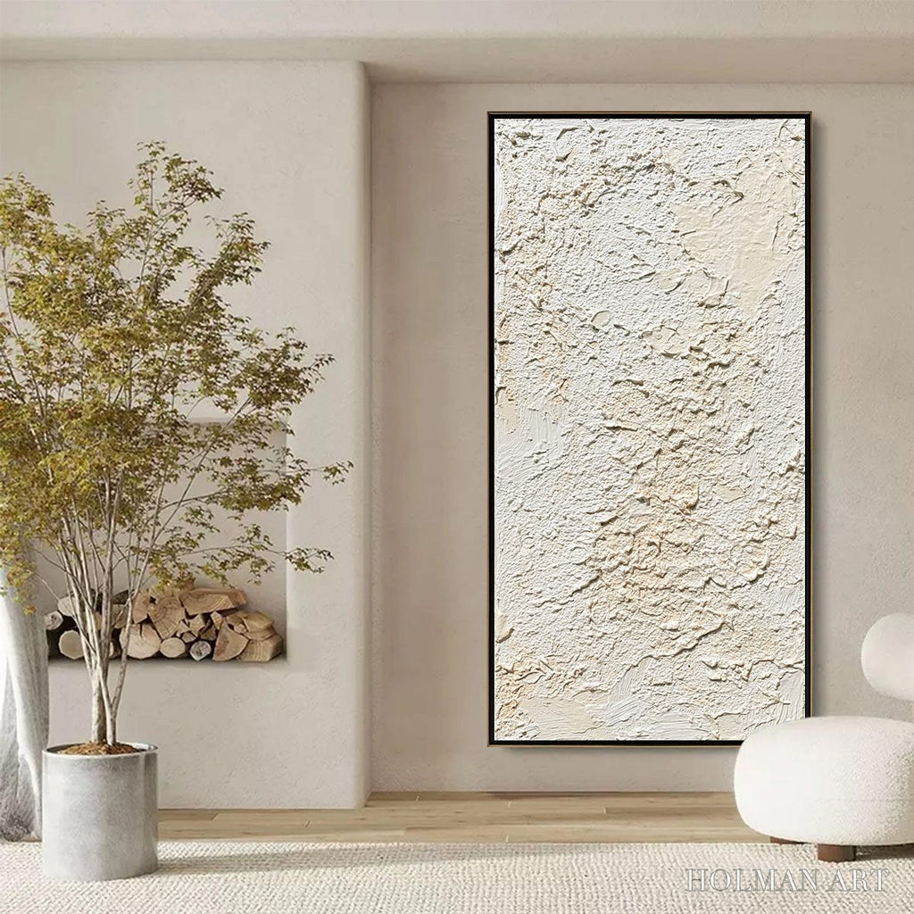 HOLMAN ART Terra Blanca – Heavy Texture Minimalist Wabi Sabi Painting - image 6
